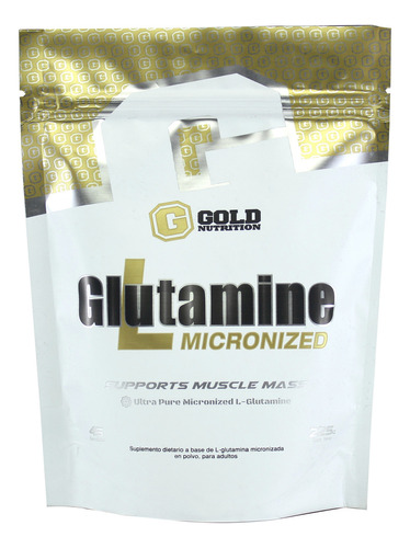 Glutamina Gold Nutrition Micronizada Aminoácido Recuperador