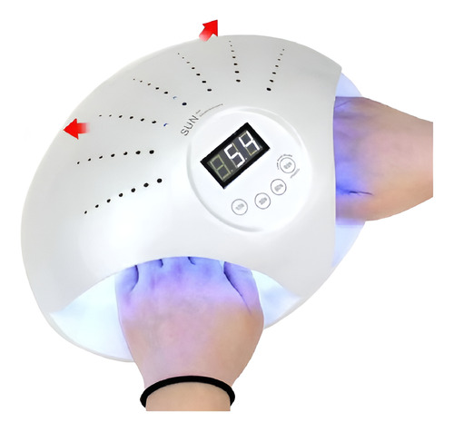 Lampara De Uñas Led Uv 72w Doble Manos Secado Rapido