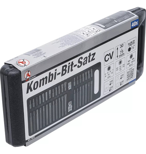 40 Puntas Combinadas Con Dos Adaptadores 1/2 Y 3/8 Bgs Diy