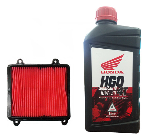 Kit Service Original Xr 125 2014-2015 Filtro Aire Con Aceite Hgo 10w30 Honda Moto Sur