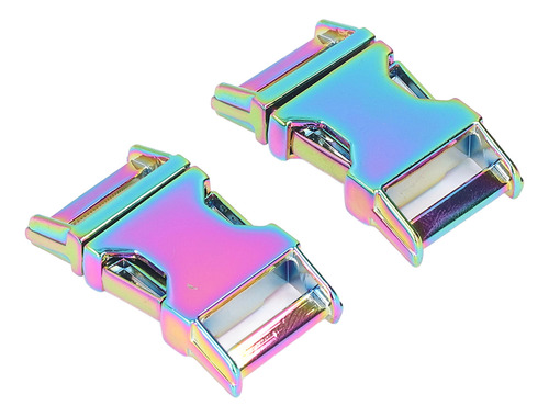 Side Release Buckle 4pcs 25x47mm Zinc Alloy Glossy Wide