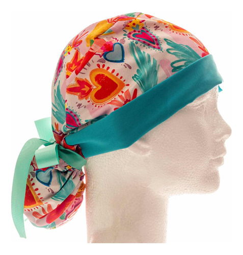 Gorro Quirúrgico Dama Antifluido Listón Cabello Largo