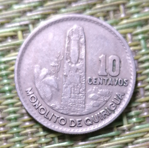 Moneda 10 Centavos Guatemala 1965 En Buen Estado.