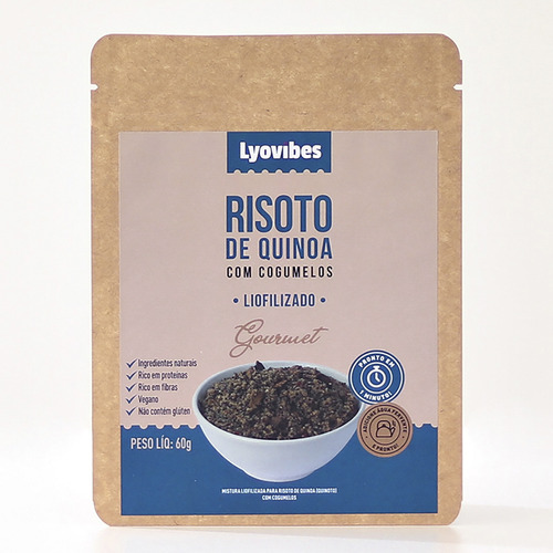 Comida Liofilizada Risoto De Quinoa Com Cogumelos Lyovibes