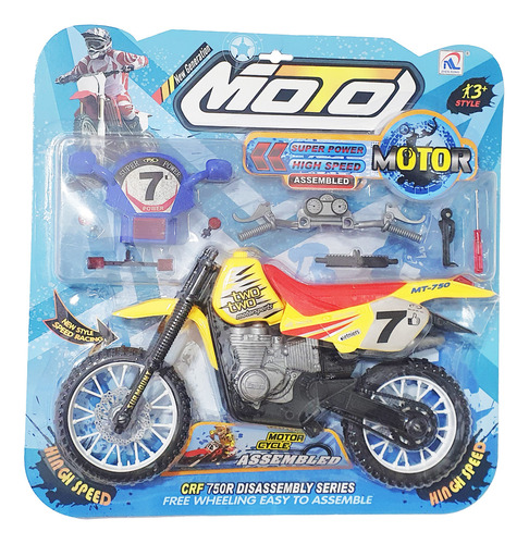 Moto Motrocross Figura Armable Crf 750r Juguete Ingenio