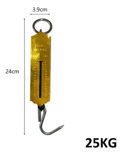 Balança Tipo Peixeiro Portátil De Gancho Multiuso Até 25 Kg