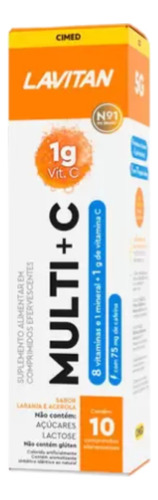 Multi + C 1g Efervescente  10 Comprimidos Lavitan