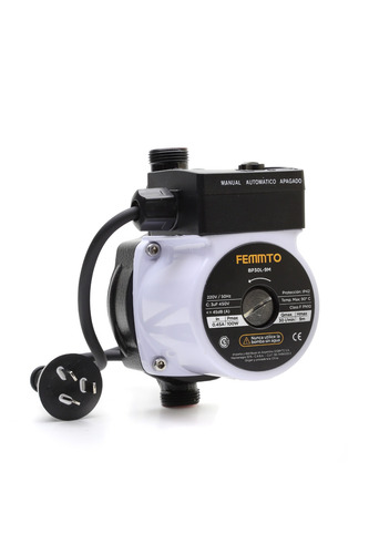 Imagen 3 de 5 de Bomba Presurizadora Centrifuga Femmto Elevadora Altura Presion 9 Metros Agua Negro Bp30l-9m Automatico O Manual 100w 2 Baños