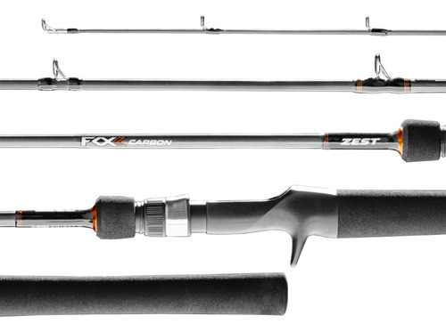 Caña De Pesca Fox Zest Carbono Macizo 1,83m 12-25lb Un Tramo