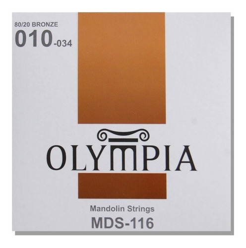 Encordado Para Mandolina Olympia Mds116 Fabricadas En Bronze Calibres 010-034 Forma Hexagonal Uniforme De Tension Normal