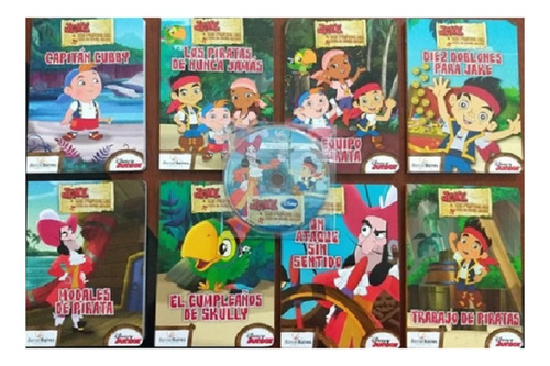 Cuentos Aventureros Jake Y Los Piratas + Dvd (8 Libros)