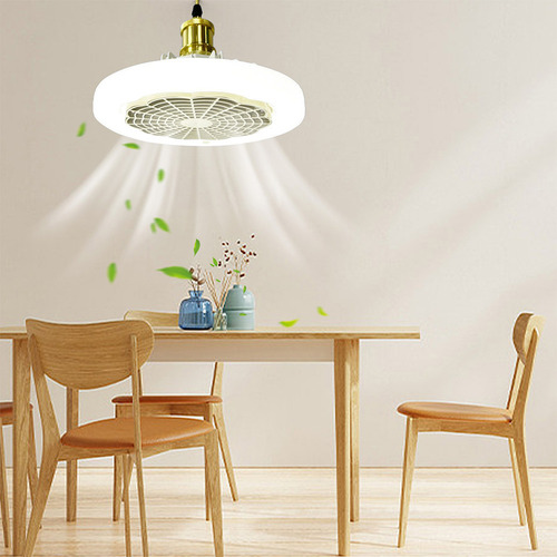 Luz Led De Ventilador E27 A02 Con Control Remoto