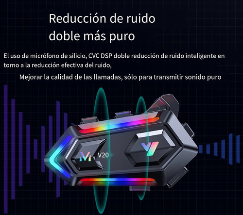 Intercomunicador Moto Mixio Y20max Casco Manos Libres Ip67