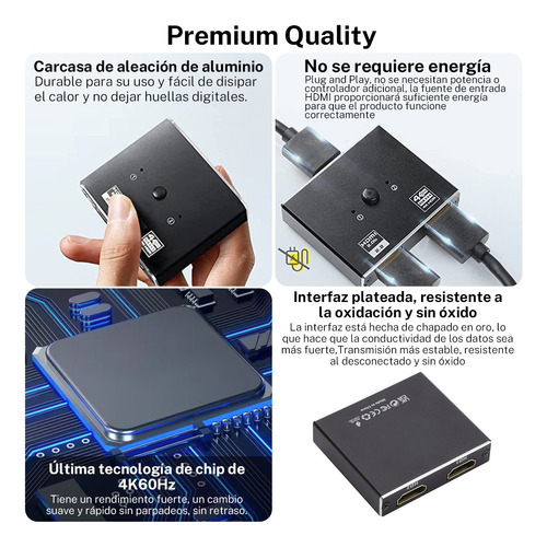 Switch Hdmi Splitter Hdmi Switch Splitter Hdmi 4k 3d 2 En 1