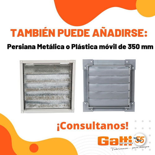 Imagen 8 de 10 de Extractor De Aire Axial Industrial 35 Cm Para Pared Gatti Ventilación