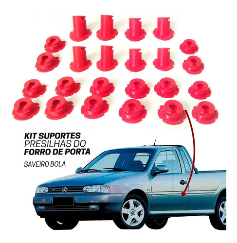 Kit Presilhas Do Forro De Porta Da Saveiro Bola Par