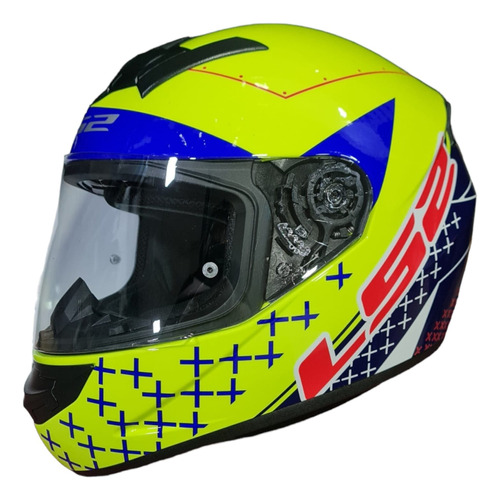 Casco Ls2 Ff 352 Slimo Amarillo Azul