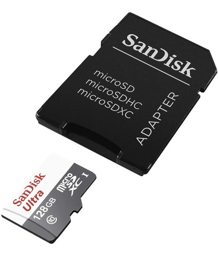 Memoria Microsd Sandisk Ultra 128gb 80mb/s Clase 10/w
