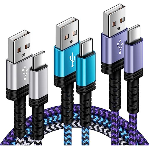 Cable De Carga C Para Teléfono Android, [3 Pies+5 Pies + 6 P