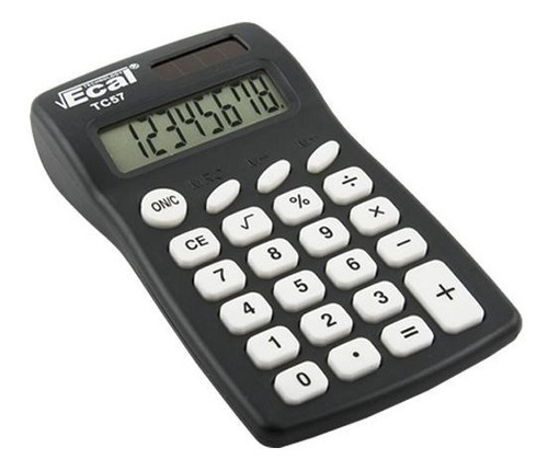 Calculadora Ecal Tc-57 8 Digitos Chica De Bolsillo Color foto