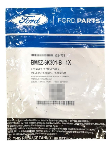 Estopera Trasera Cigueñal Ford Fiesta Titanium 2012-16