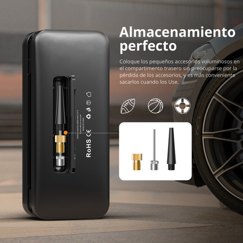 Compressor Portátil Para Pneu 30l Min Com Luz Led