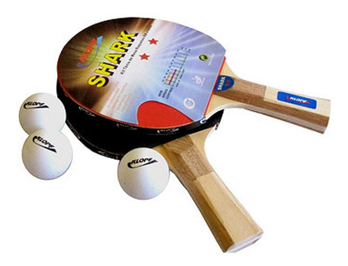 Kit Tenis De Mesa Ping-pong Raquete Lisa 3 Bolas 5055 Klopf