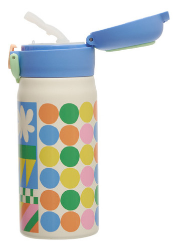 Garrafinha Fábula Figuras Cor, 330 ml, color blanco roto