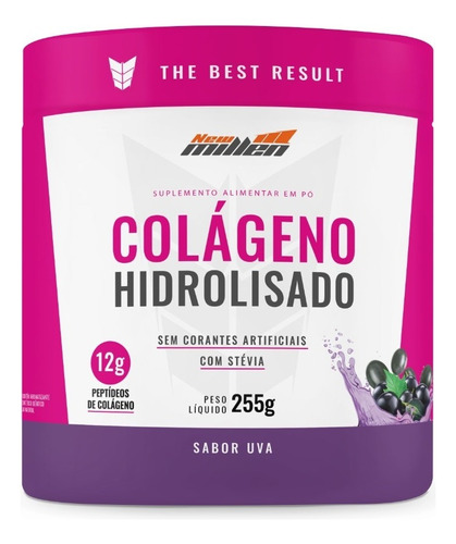 Colágeno Hidrolisado - 250g - New Millen Sabor Uva