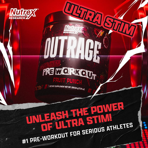 Outrage Pre Workout X 30 Servs. (nutrex Reserch)