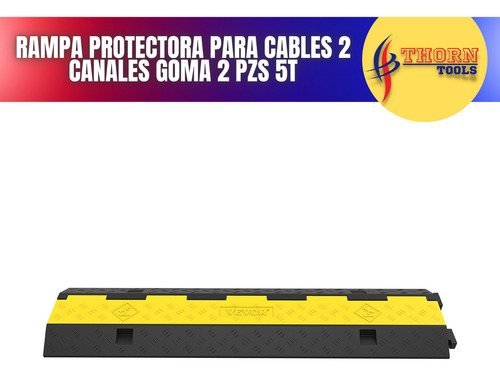 Protector De Cables 2 Canales 2 Piezas Cap 4990kg C/antid. Color Amarillo