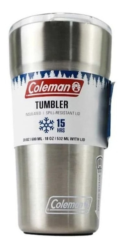 Copo Térmico Com Tampa 600ml Coleman Inox O Original