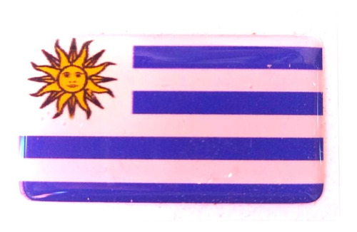 Stiker Bandera Uruguay 3d Resina Dome