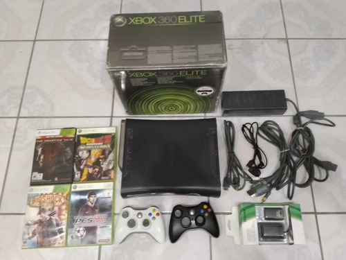 Xbox 360 Fat Elite 120 Gb 2 Controles 4 Juegos, Caja, Extras