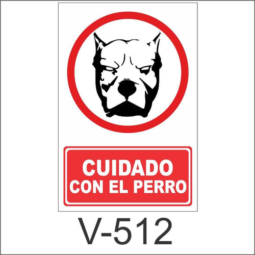 Carteles.pvc.cuidado Perro.señaletica.negocio.comercio.