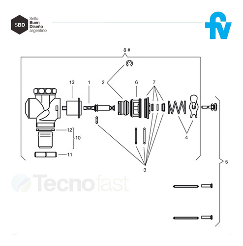 Valvula Automatica Descarga Inodoro Fv 368.01 Para Baño