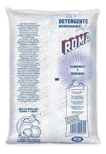 Detergente En Polvo Roma 10 Pzas. De 1 Kg
