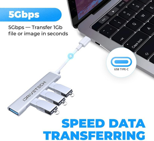 Adaptador Multipuerto Usb C Hub - Idrivetech 4 En 1 Usb Tipo