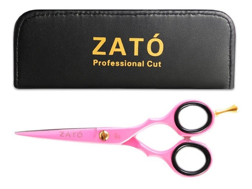 Zato Tijera De Corte Filo Navaja Rosa 5'' Profesional N500