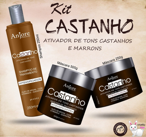Máscara Intensa Marrom E Castanho Iluminado Anjore 250gr