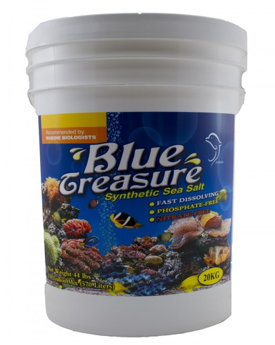 Sal Blue Treasure Reef Sea Salt 20 Kg (balde) Faz 600 Litros