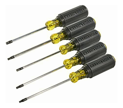 Klein Tools 19555 Screwdriver Set, 5 Pc. Cushion-grip Torx