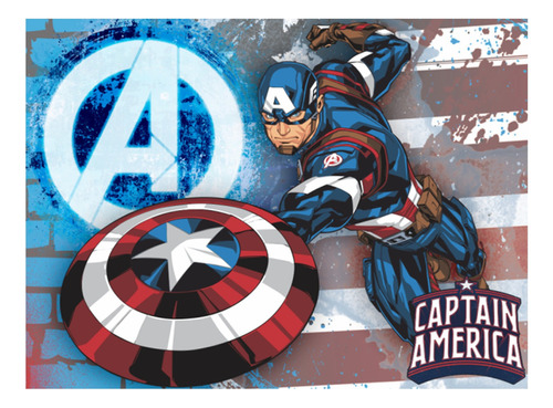 Painel Tnt Vingadores Capitão América -1,40x1,03cm - 01 Uni