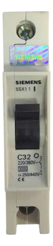 Disjuntor Monopolar 32a Curva C Siemens Din 5sx1132-7