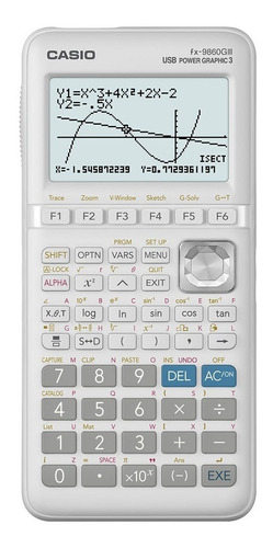Imagen 1 de 8 de Calculadora Graficadora Casio Fx-9860giii C/usb Blanca