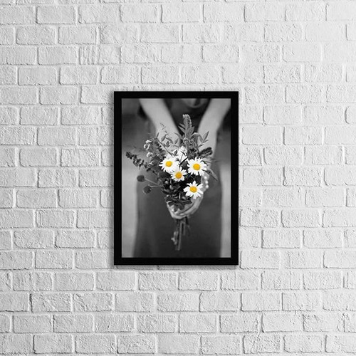 Quadro Fotografia Bouquet De Margaridas 24x18cm