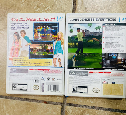 Juego De Wii Par De Juegos High School Y Tiger Woods (Usado)