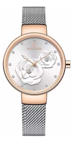 Reloj Naviforce Para Mujer Correa De Malla Acero Inoxidable