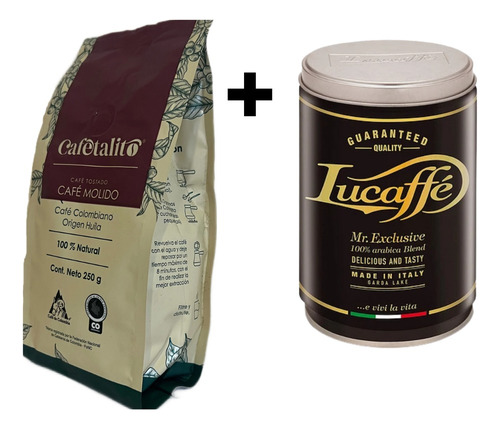 Lucaffe Mr. Exclusive + Cafetalito 100% Arábica Total 500gr 