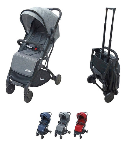 D´bebe Carriola Wing Para Viaje Con Baston Color Gris oscuro Color del chasis Negra